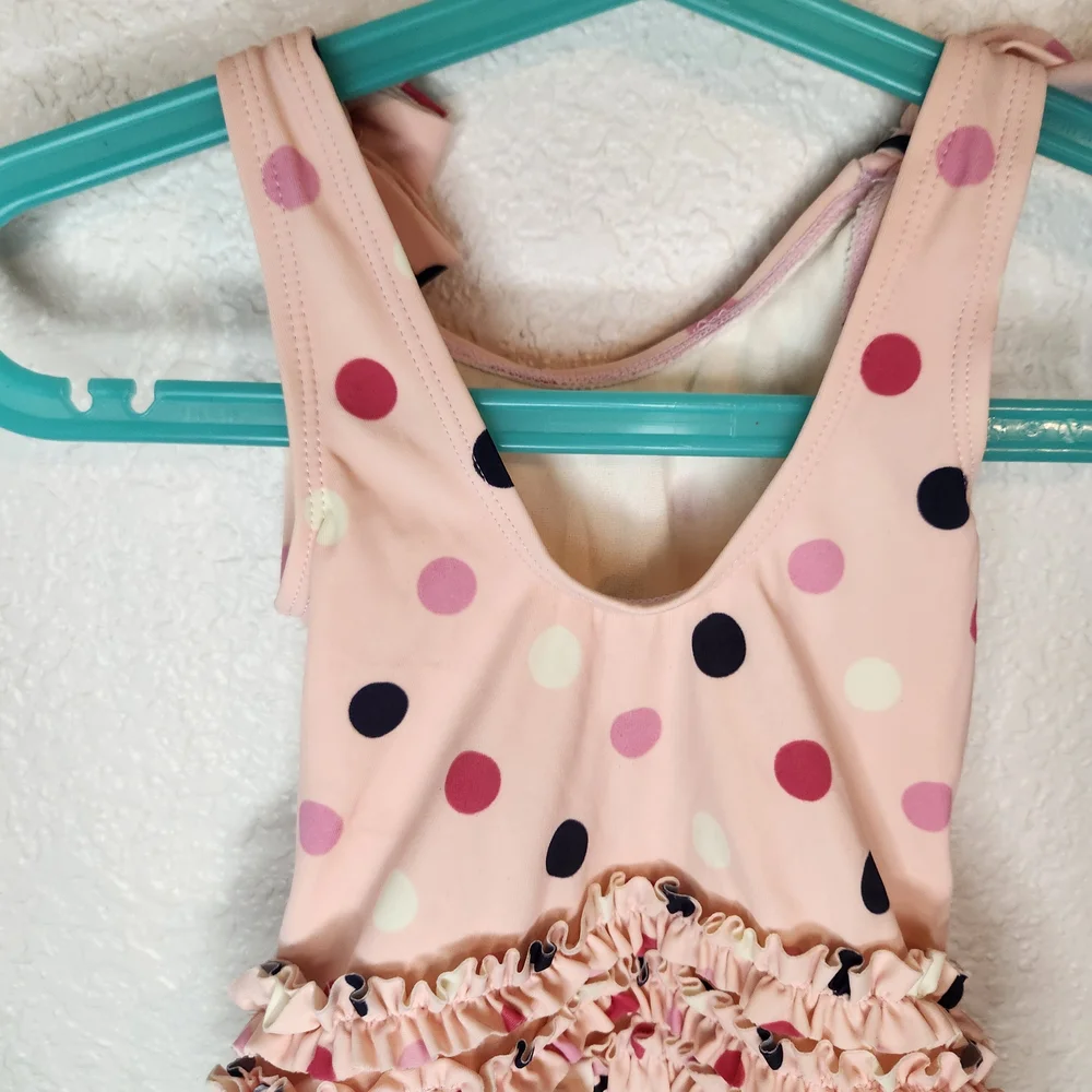 Gymboree poke dot ruffle one piece swimsuit poodle pretty 12-18 mos